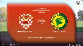 ROCZNIK 2002/2003: MKS Olimpia Koło - Tur 1921 Turek 14.10.2018 [VIDEO]