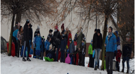 Grupa młodsza skrzatów i bambini brała udział w treningu wraz ze swoimi rodzicami.