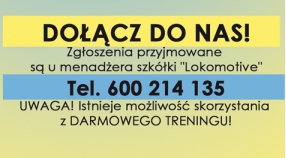 Nabór zawodników do Szkółki Piłkarskiej "Lokomotive"!