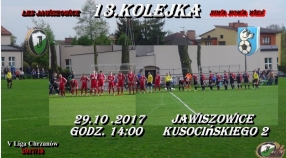 Zapraszamy na HIT 13.Kolejki V Ligi Chrzanowskiej 2017/18 do Jawiszowic