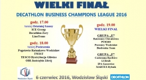 Znamy składy poszczególnych finałów "DECATHLON Business Champions League - wyniki fazy grupowej
