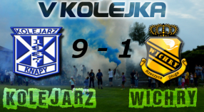 Wysoka wygrana ! "KOLEJARZ" - "WICHRY"  9-1 ! ! !