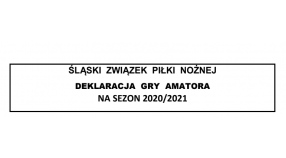 Deklaracja gry amatora na sezon 2020/21 - dokument do pobrania