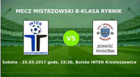 Zapowiedź meczu Inter Krostoszowice - Jedność Rogoźna