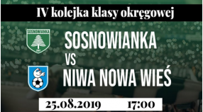 KS Sosnowianka - Niwa Nowa Wieś  25.08.2019  (niedziela)  godz: 17:00