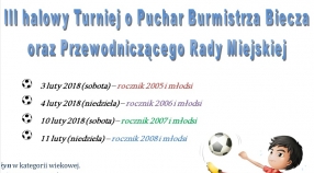 III halowy Turniej o Puchar Burmistrza Biecza oraz Przewodniczącego Rady Miejskiej