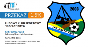 Wspieraj Lokalny Sport – Przekaż 1,5% podatku na LKS Nafta Kryg!