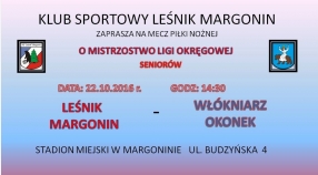 ZAPRASZAMY NA MECZ SENIORÓW