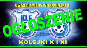 UWAGA! ZAMIANA KOLEJEK X I XI  (I GODZIN) W DNIACH 4-5.02