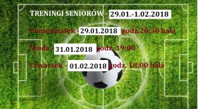 TRENING SENIORÓW NA HALI 29.01.- 01.02.2018