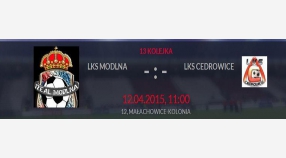 Zapowiedź 13 kolejki LKS Modlna vs LKS Cedrowice