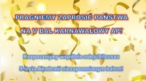 Zapraszamy na V Bal Akademii – 01.02.2020!