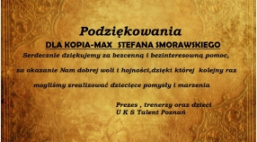 PODZIĘKOWANIA DLA NASZEGO SPONSORA