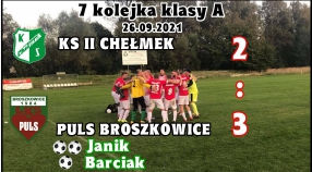 KLASA "A": KS II Chełmek - PULS Broszkowice 2:3