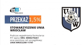 Przekaż 1,5% na Unię Wrocław