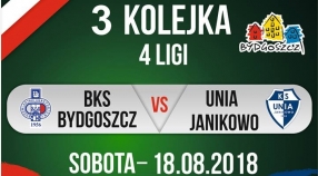 3 kolejka IV ligi. BKS Bydgoszcz - Unia Janikowo