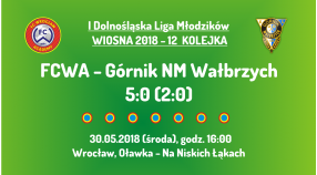 I DLM wiosna 2018 - 12 kolejka (30.05.2018): FCWA - Górnik NM Wałbrzych