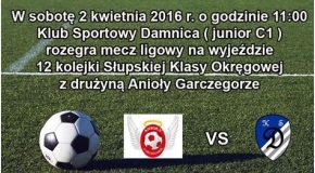 12 kolejka Słupskiej Klasy Okręgowej "sportbazar.pl"  (Junior C1) Anioły Garczegorze - KS Damnica