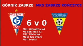 V liga okręgowa rocznik 2005 Górnik Zabrze - MKS Zabrze Kończyce 6:0
