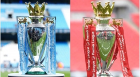 Batalha pelo título da Premier League, Manchester City azul x Arsenal vermelho e branco