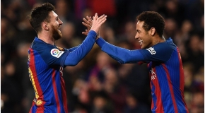 Messi funklede i stor Barcelona-sejr