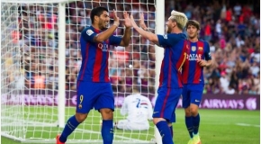 Barcelonas Lionel Messi giver herlige mål
