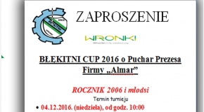 Błękitni Cup 2016 - powołania