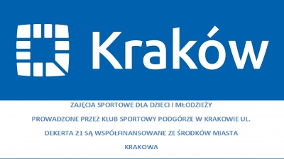 Zajęcia dla dzieci i młodzieży współfinansowane ze środków Miasta Krakowa