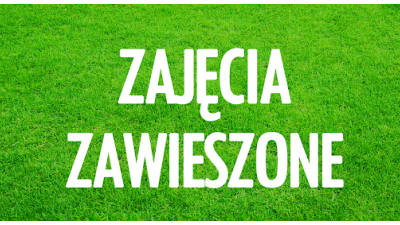 Zawieszenie treningów 27.03.2021-9.04.2021