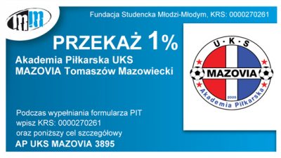 Przekaż 1% na AP UKS MAZOVIA