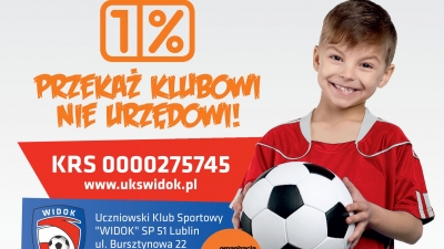 Przekaż 1 % podatku na rzecz Widoku Lublin!