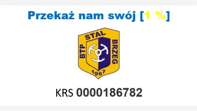 Przekaż swój 1 % na rzecz BTP Stal Brzeg!