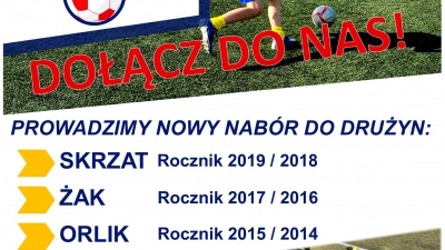 DOŁĄCZ! NABÓR ZAWODNIKÓW ROCZNIK 2019 I STARSI DO NASZEJ AKADEMII.