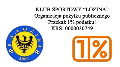 Przekaż 1% podatku na Klub Sportowy "Łozina"