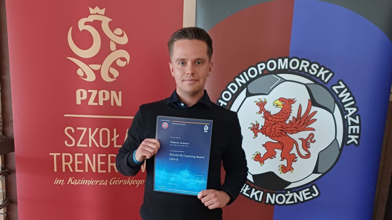 Mateusz Jacewicz mit UEFA B Diplom