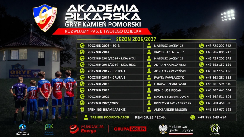 Division of children's and youth groups of AP and MKS Gryf