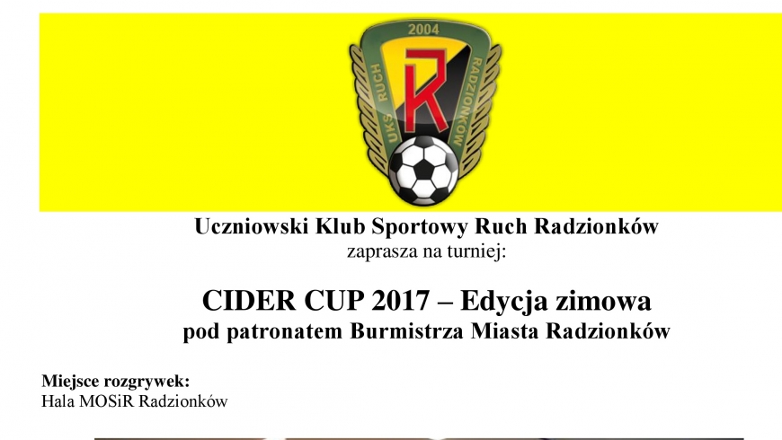 Rocznik 2006/07 jedzie na turniej Cider Cup 2017 do Radzionkowa!