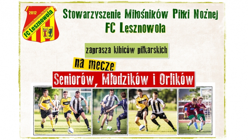 FC LESZNOWOLA zaprasza na mecze swoich drużyn