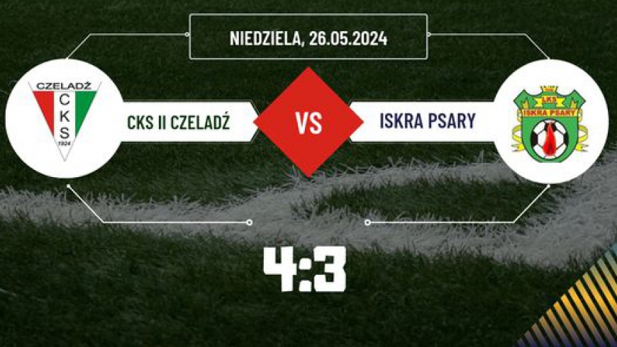 KLASA A 25 kolejka: CKS II CZELADŹ - Iskra Psary