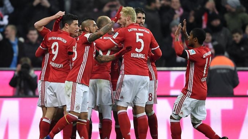 FC Bayern feire seieren over RB Leipzig