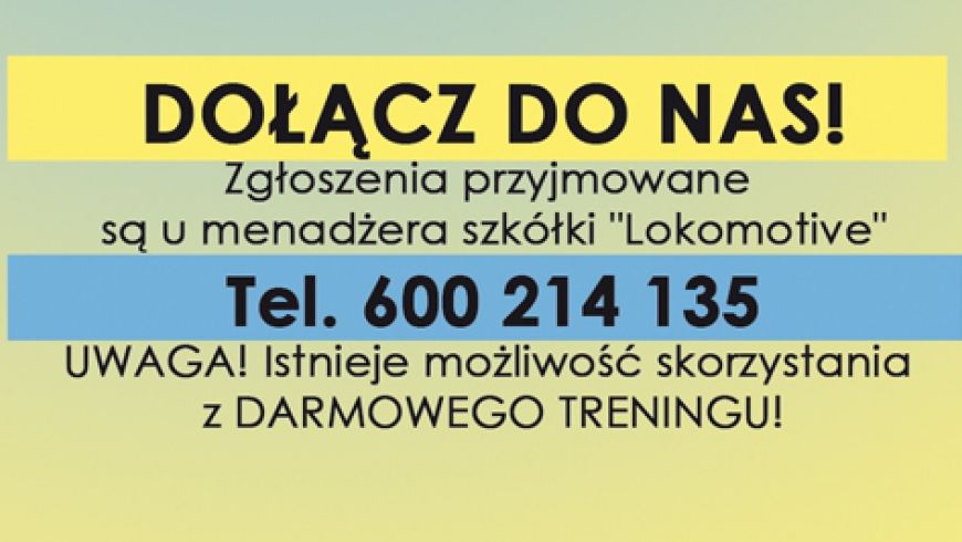 Nabór zawodników do Szkółki Piłkarskiej "Lokomotive"!