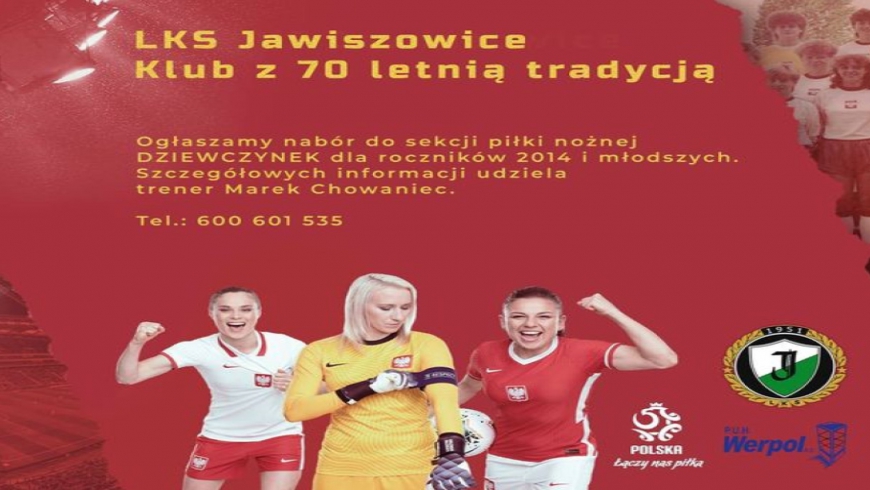 LKS JAWISZOWICE to już nie tylko sekcje piłkarskie chłopców !!!