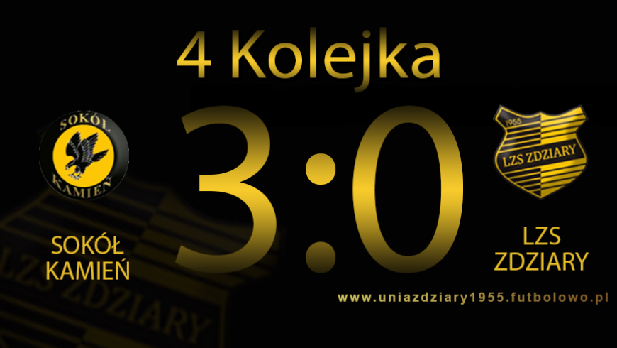 4 Kolejka: Sokół Kamień - LZS Zdziary 3:0.