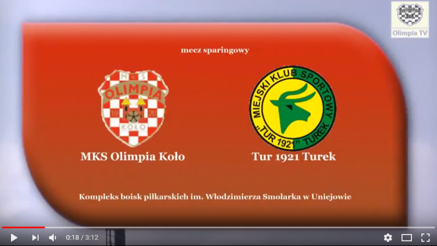SENIORZY: MKS OLIMPIA Koło - TUR 1921 Turek 03.03.2018  [VIDEO]