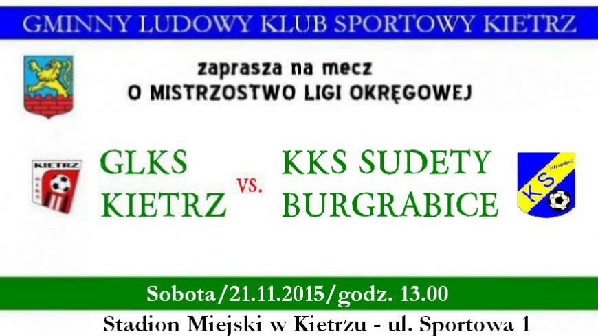 Zapowiedź: GLKS Kietrz - Sudety Burgrabice