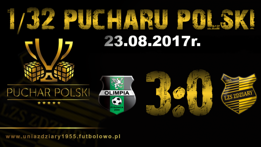 Puchar Polski: Olimpia Solo Pysznica - LZS Zdziary 3:0.