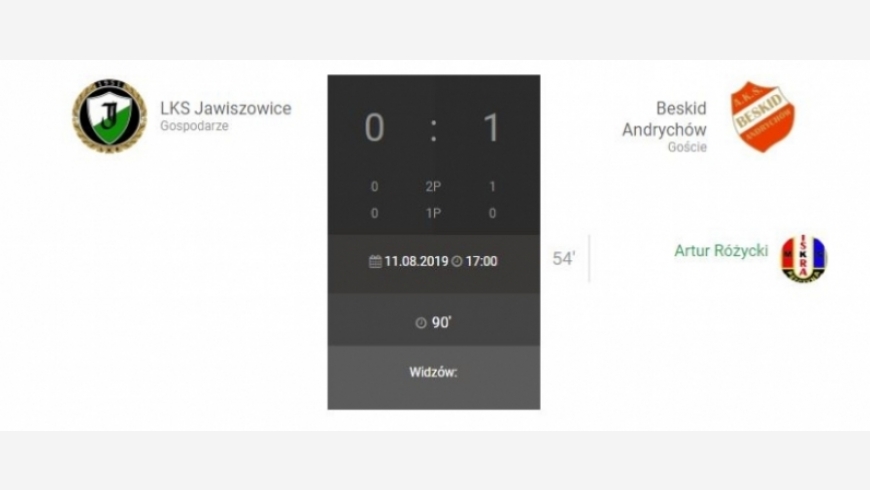 1.kolejka IV Ligi LKS Jawiszowice-Beskid Andrychów 0:1