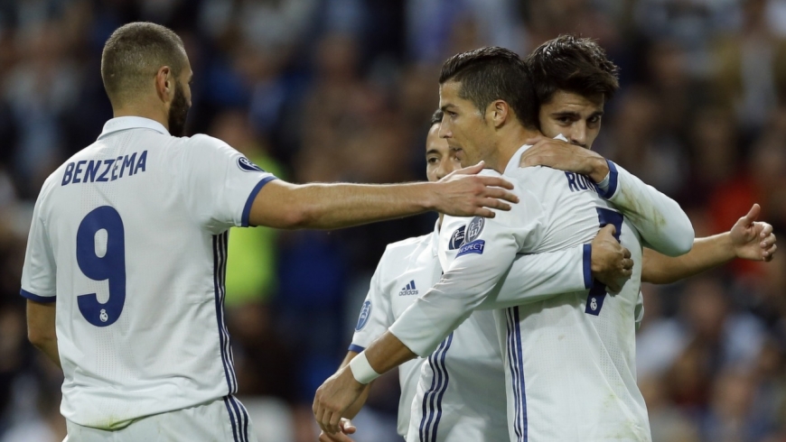 Fem mål Real Madrid vinna i stil över Legia