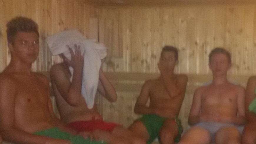 Klubowa sauna po treningu.
