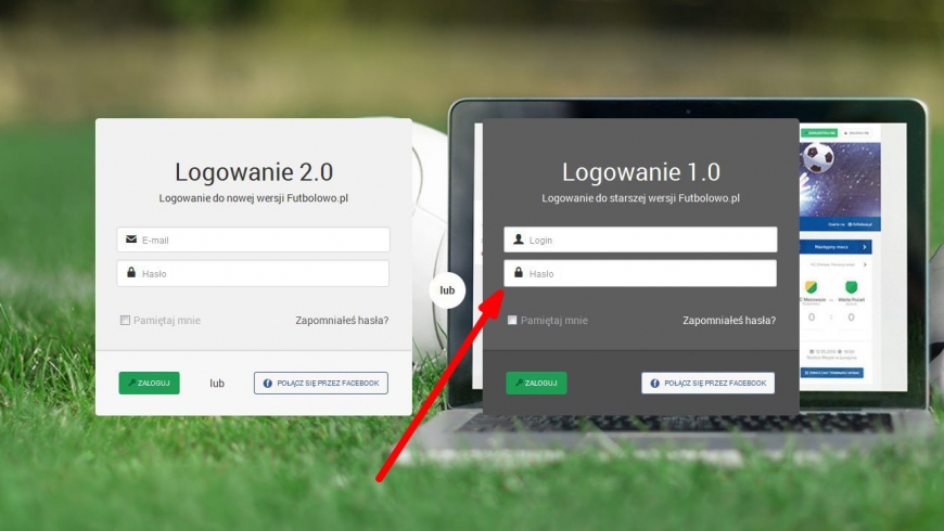 Logowanie do Futbolowo 1.0